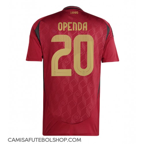 Camisa de time de futebol Bélgica Lois Openda #20 Replicas 1º Equipamento Europeu 2024 Manga Curta